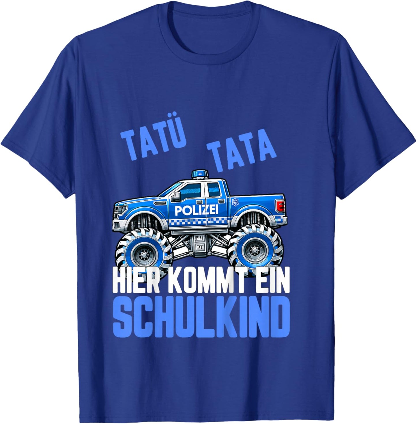 Einschulung Polizei Schulkind 2026 Kinder Junge Schultüte T-Shirt - T-Shirt | Royal