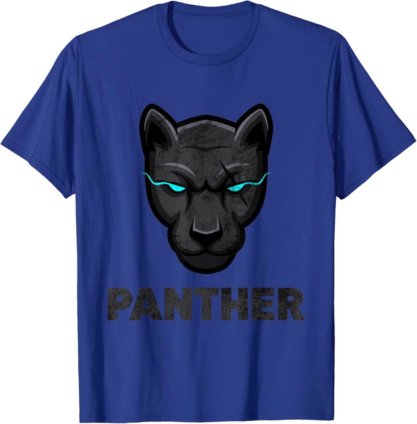 Cool Black Wild Panther Novelty Graphic & Cool Designs T-Shirt - T-Shirt | Royal