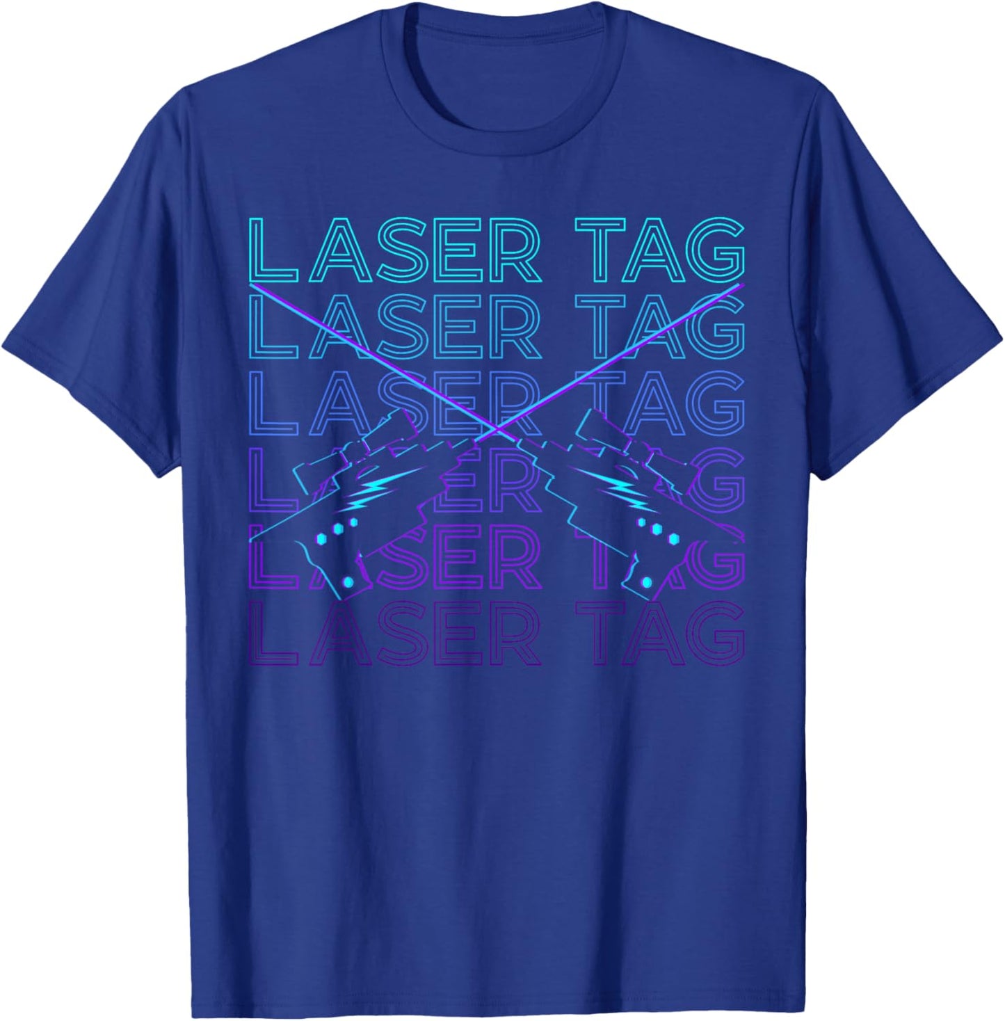 Laser-Tag, Retro T-Shirt - T-Shirt | Royal