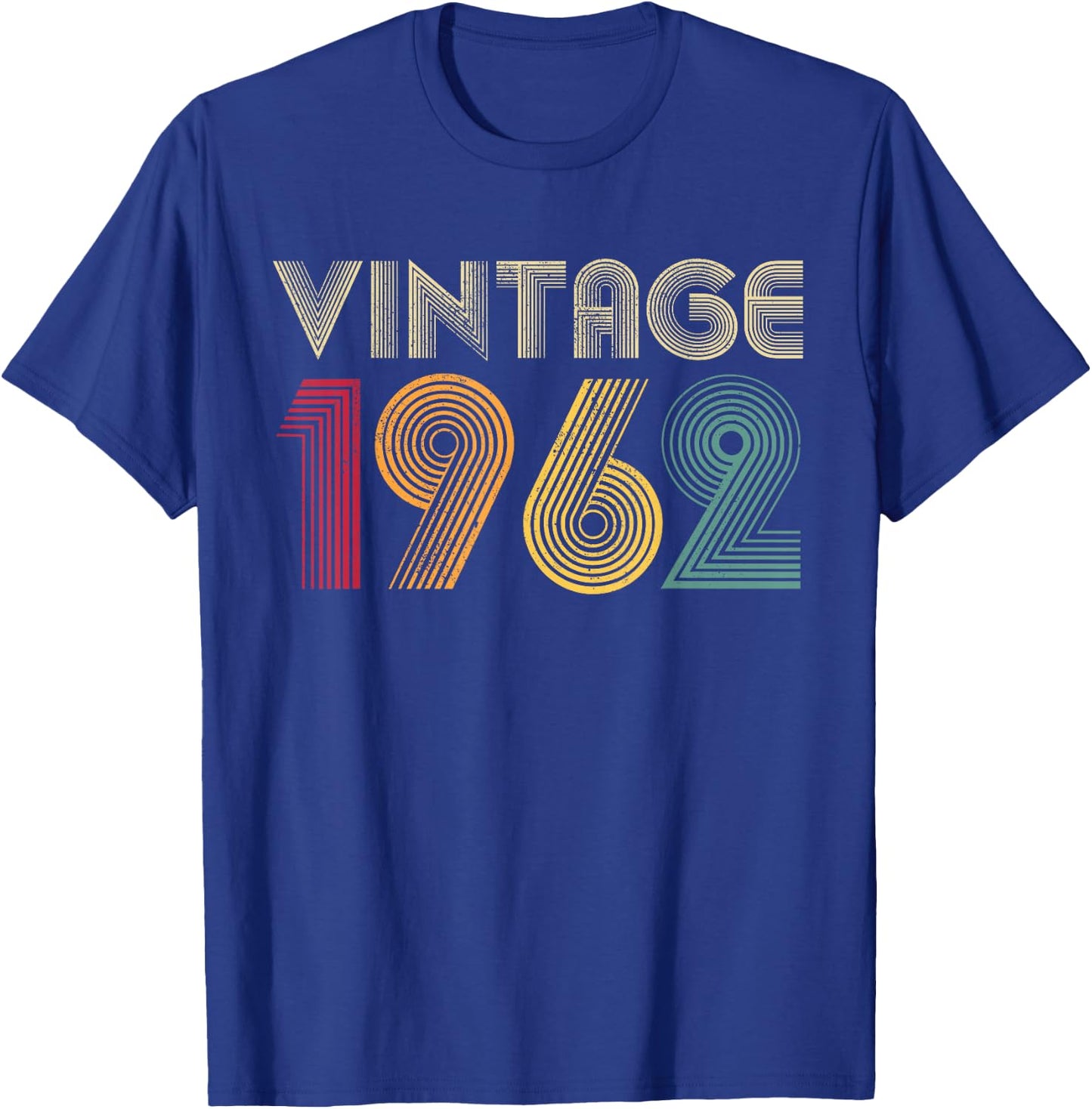 Vintage 1962 64th Birthday Gift 64 Years Old Men Women Retro T-Shirt - T-Shirt | Royal