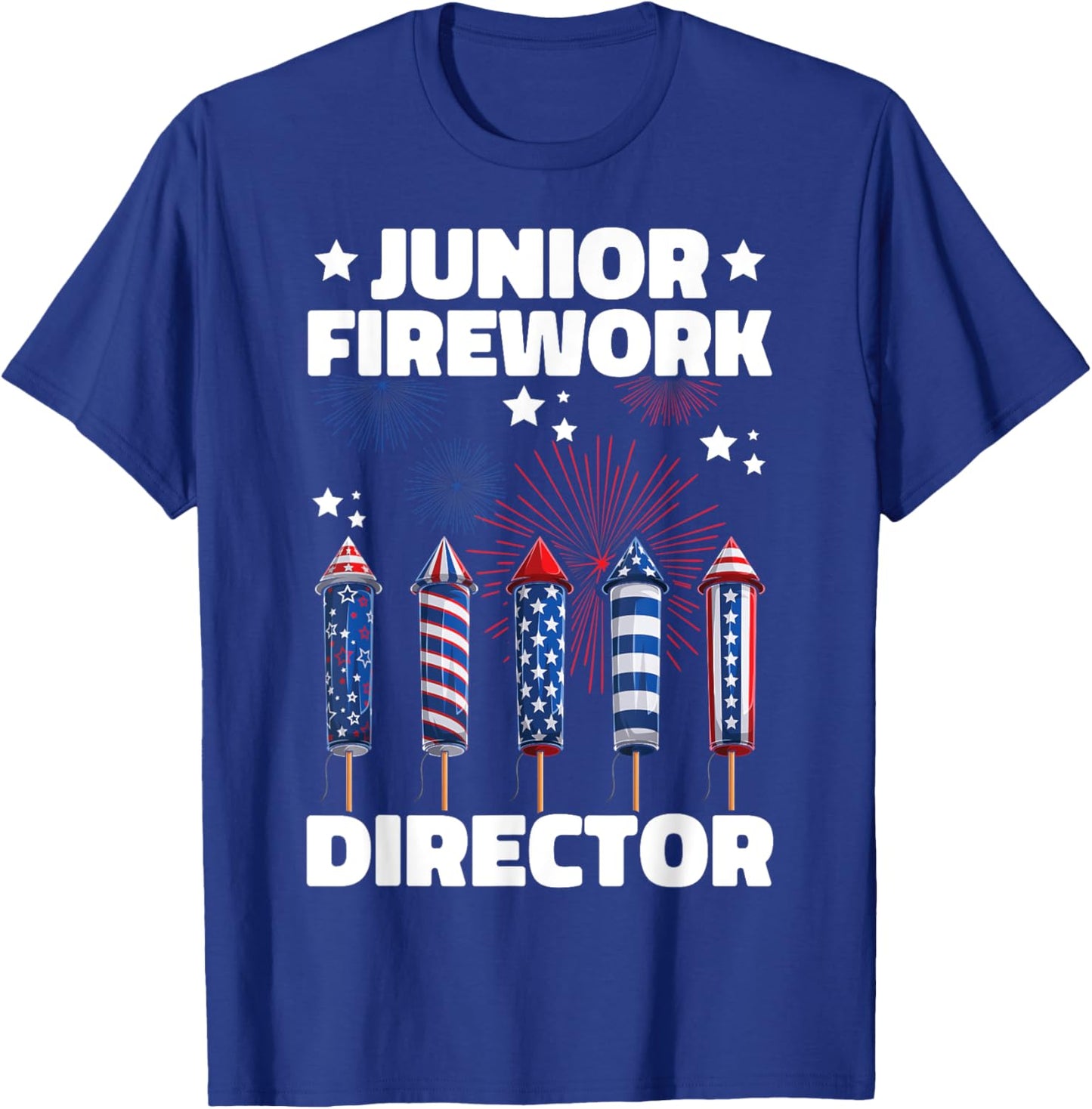 Junior Firework Director Kids American 4th Of July T-Shirt - T-Shirt | Royal
