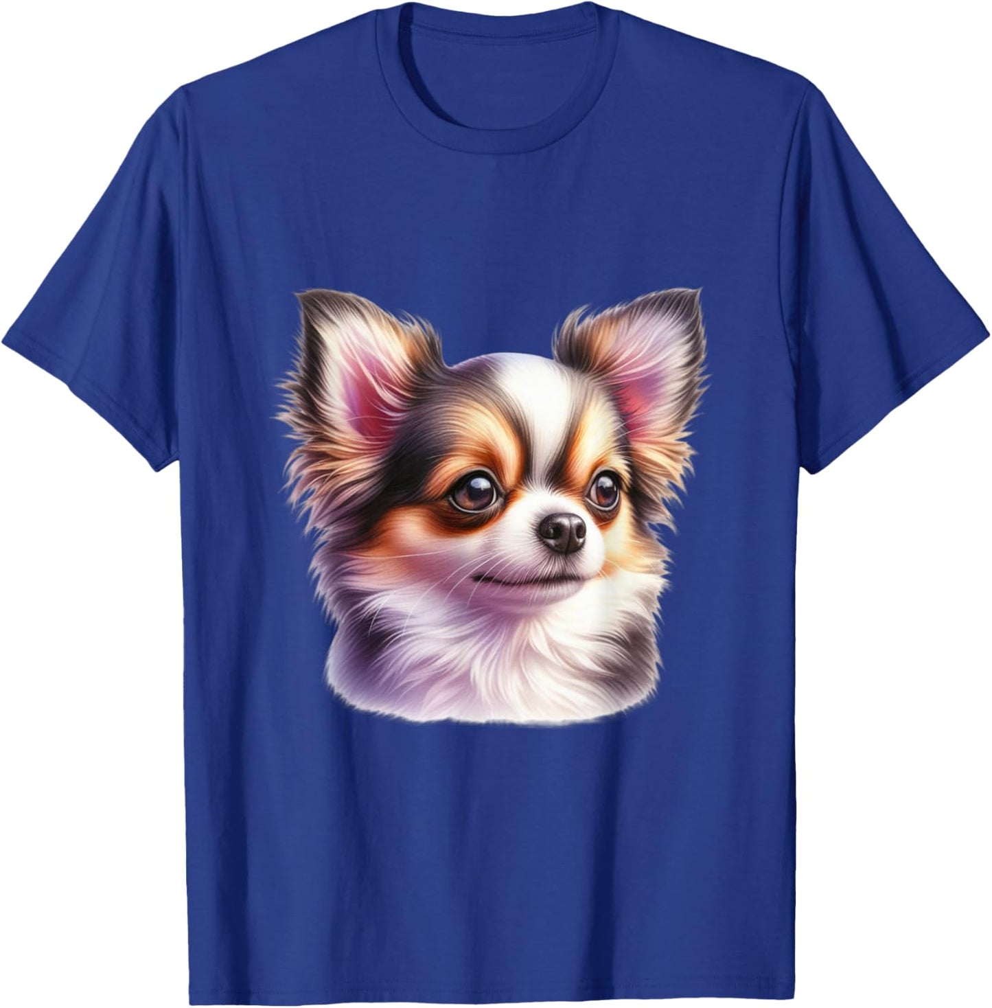 Chihuahua Floral Aquarell Langhaar Chihuahua T-Shirt - T-Shirt | Royal