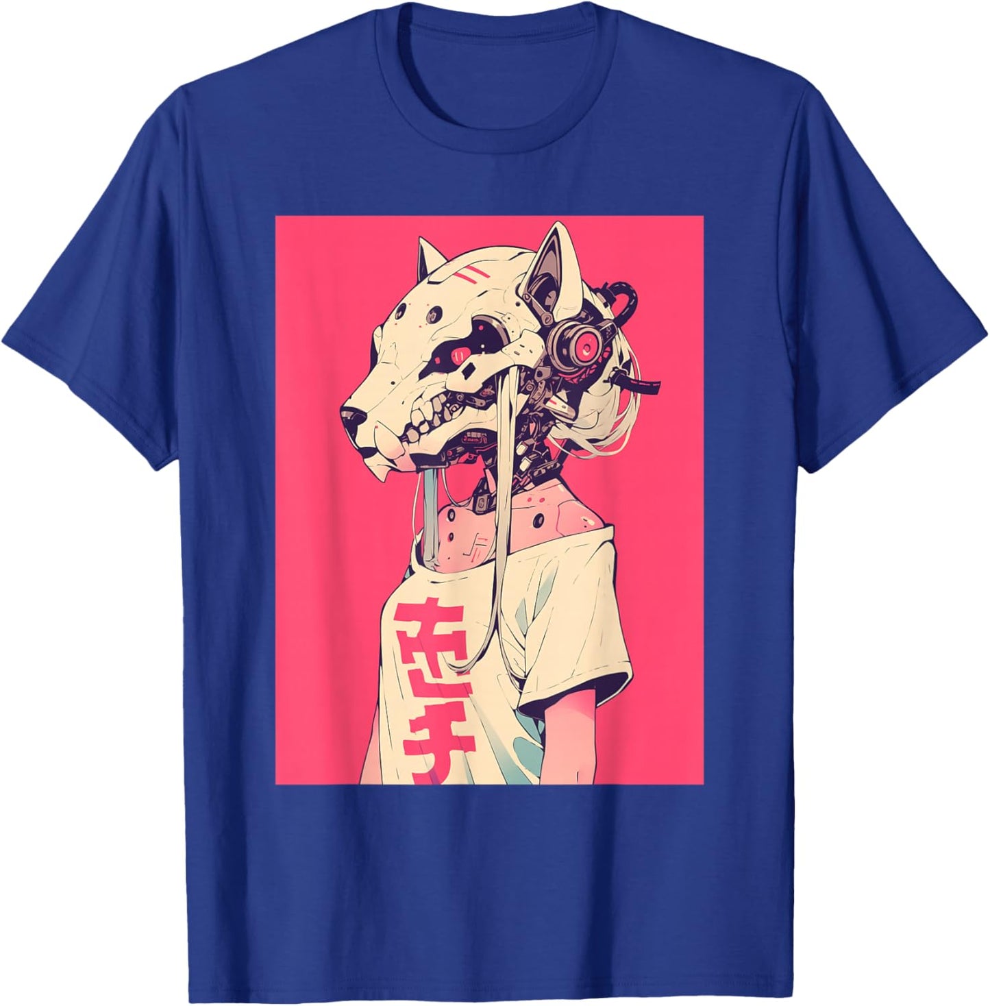 Anime Manga Cyberpunk Aesthetic Techwear Harajuku Cat Girl T-Shirt - T-Shirt | Royal