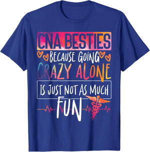 CNA Nurse Certified Nursing Assistant Cna Besties Because T-Shirt - T-Shirt | Royal