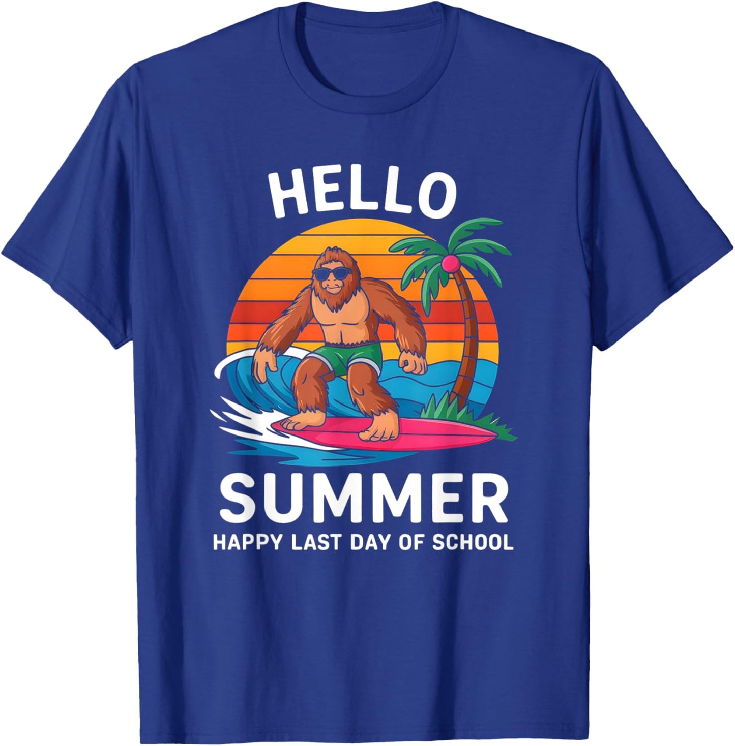 Summer Last Day of School Celebration Student Teacher Fun T-Shirt - T-Shirt | Royal