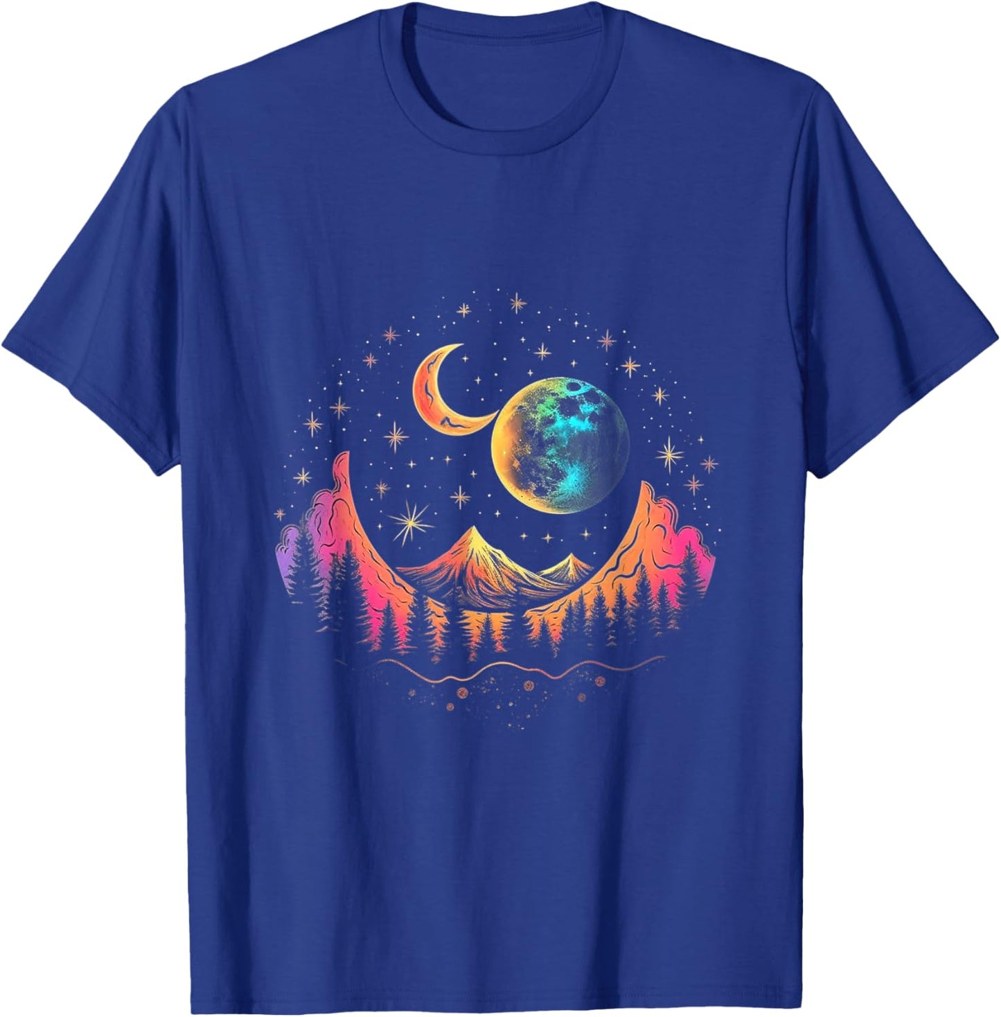 Cosmic Luminary Canvas T-Shirt - T-Shirt | Royal
