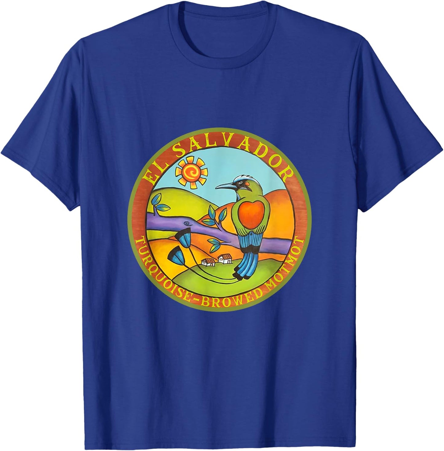 El Salvador Turquoise Browed Motmot bird watching travel T-Shirt - T-Shirt | Royal