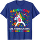 Nannycorn Like A Nanny Only Awesome Dabbing Unicorn Women T-Shirt - T-Shirt | Royal