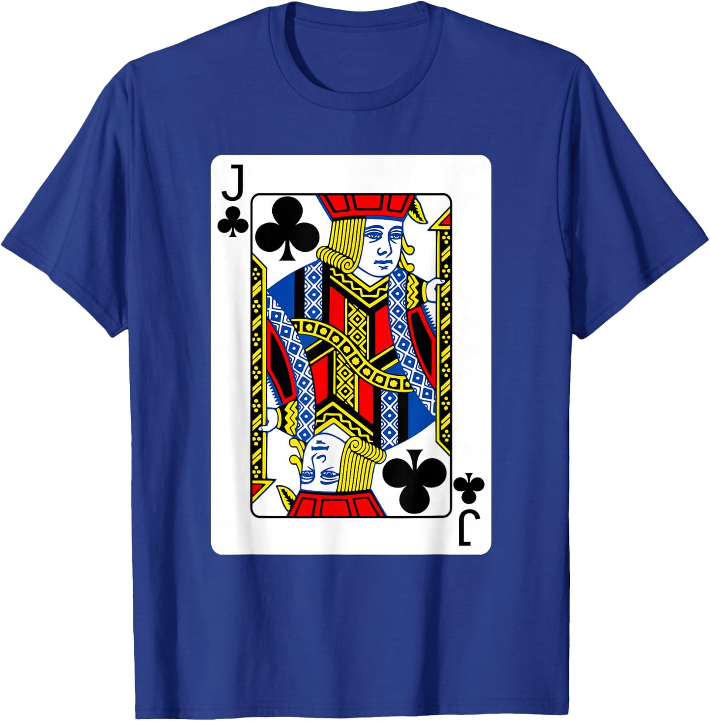 Jacks Of Clubs Playing Card Group Costume Poker Player T-Shirt - T-Shirt | Royal