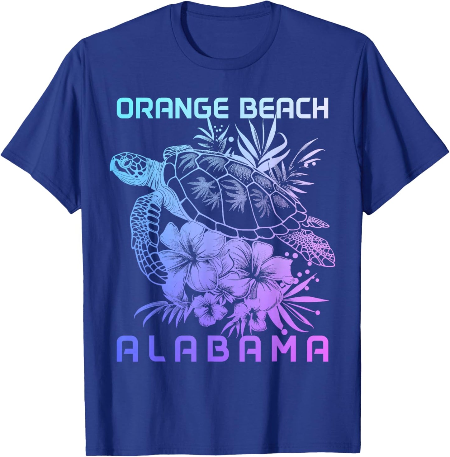 Orange Beach Alabama Sea Turtle Surfer T-Shirt - T-Shirt | Royal