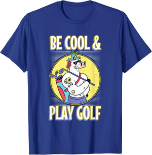 Unicorn Cool Play Golf Sports Golf Club Shades Sports Golfer T-Shirt - T-Shirt | Royal