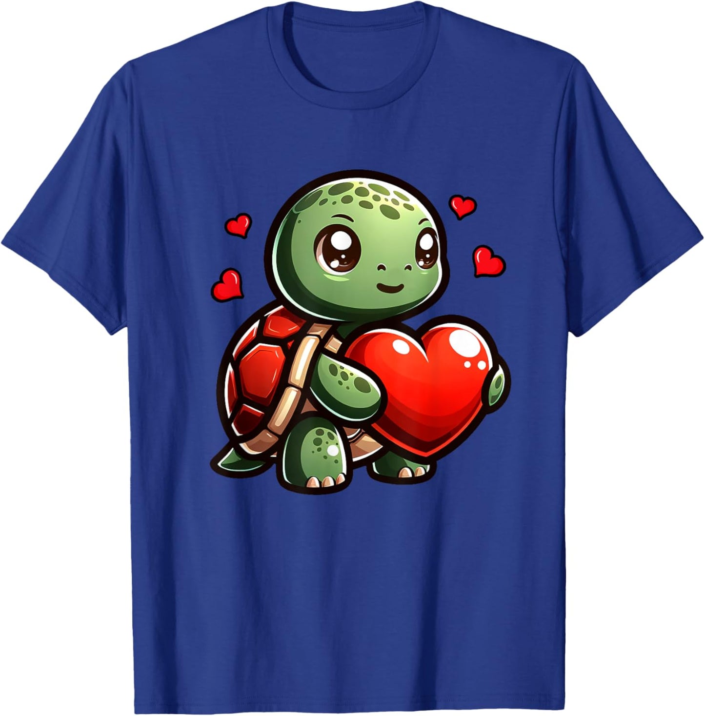 Cute Turtle Funny Heart Lover Valentines Men Women Kids T-Shirt - T-Shirt | Royal