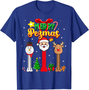 Candy Dispenser Collector Christmas Merry Pezmas T-Shirt - T-Shirt | Royal
