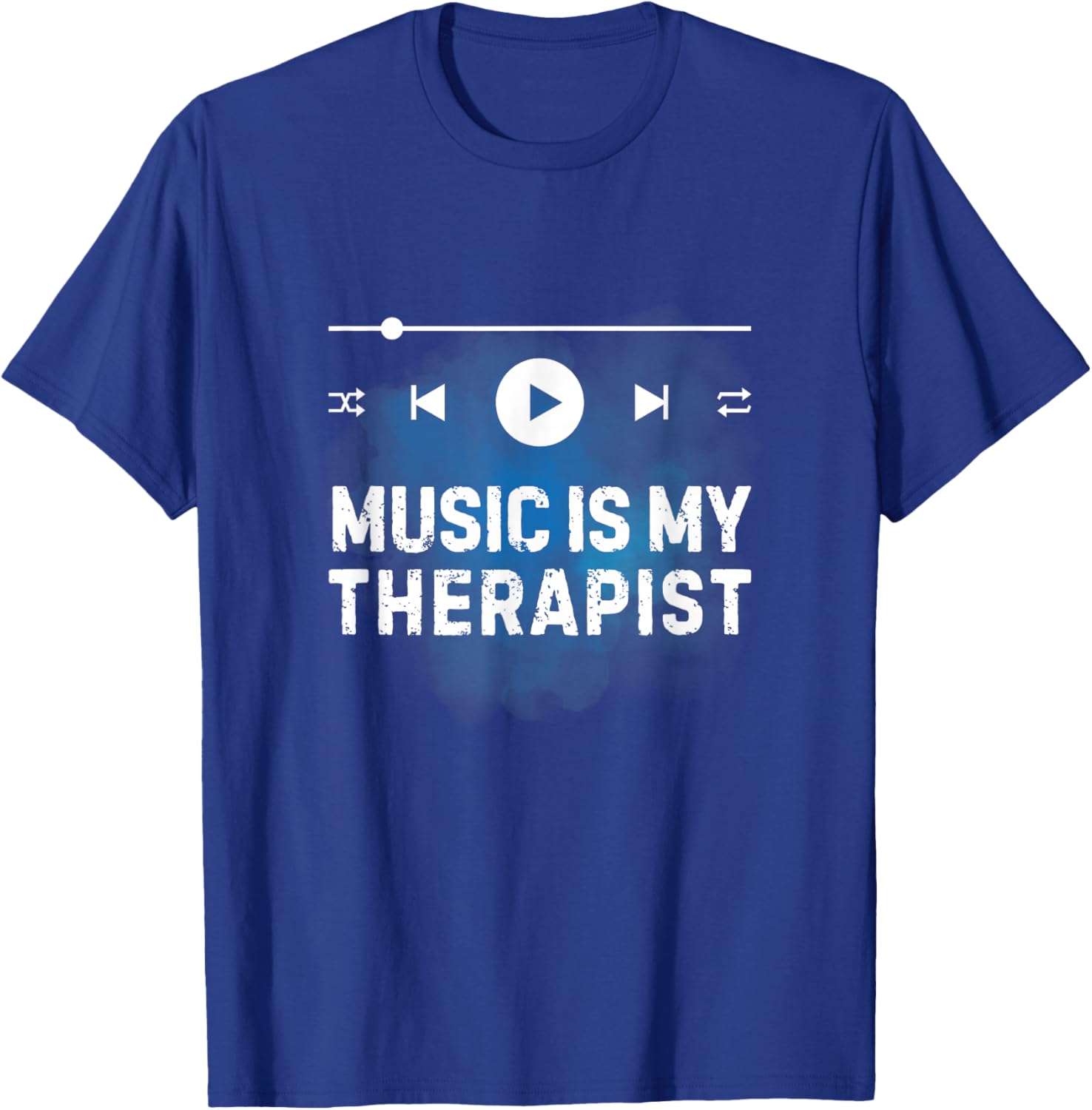Music is My Therapist Music Lover Musician Life T-Shirt - T-Shirt | Royal