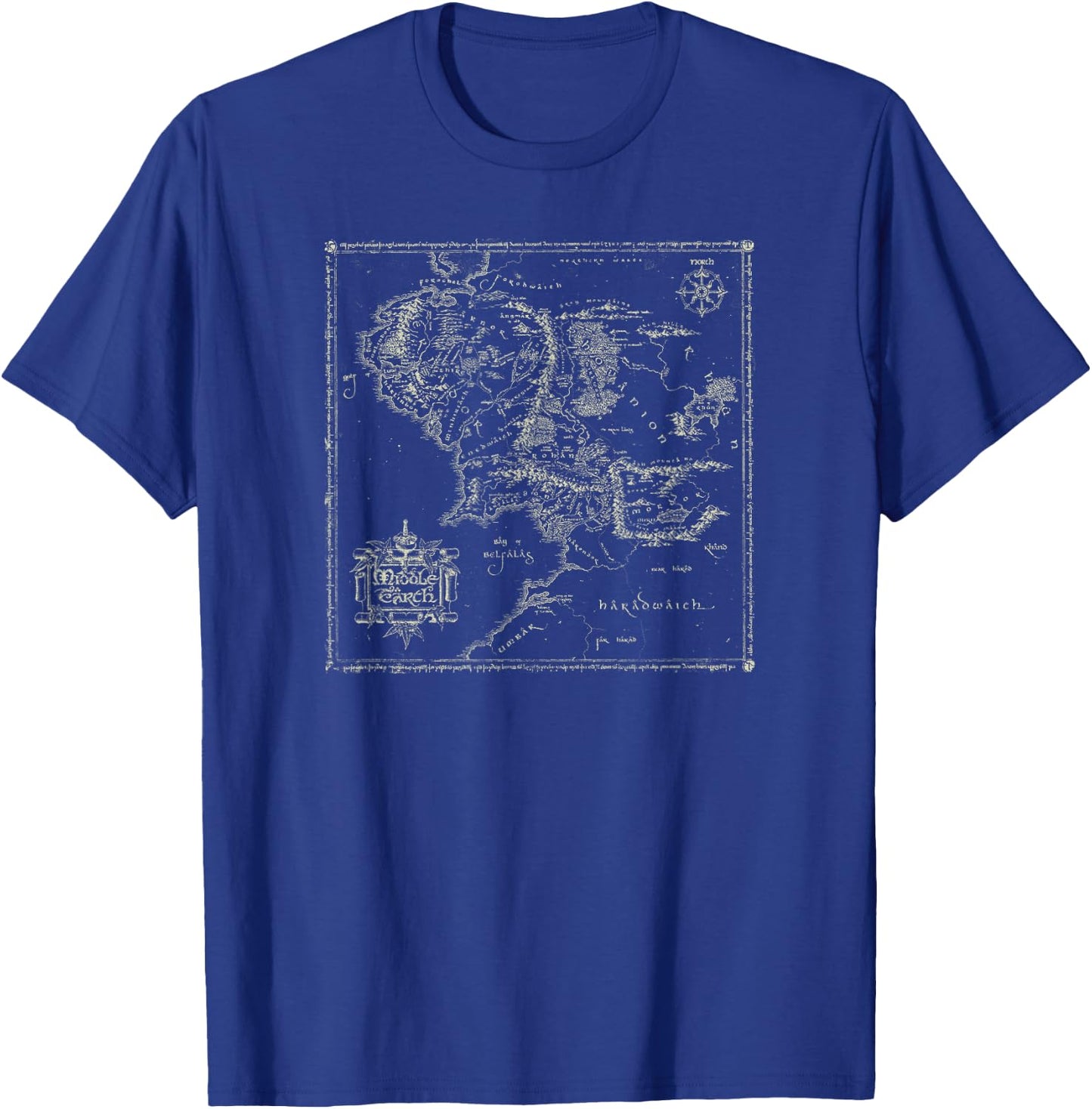 Lord of The Rings Map of Middle Earth T-Shirt - T-Shirt | Royal