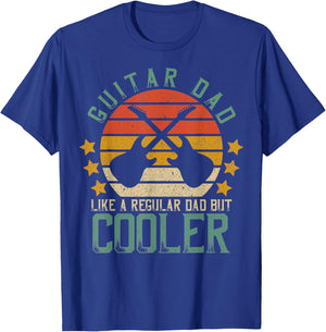 Guitar Dad Like A Regular Dad But Cooler Vintage T-Shirt - T-Shirt | Royal