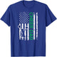 Cheer Dad Flag Green Cheerleading T-Shirt - T-Shirt | Royal