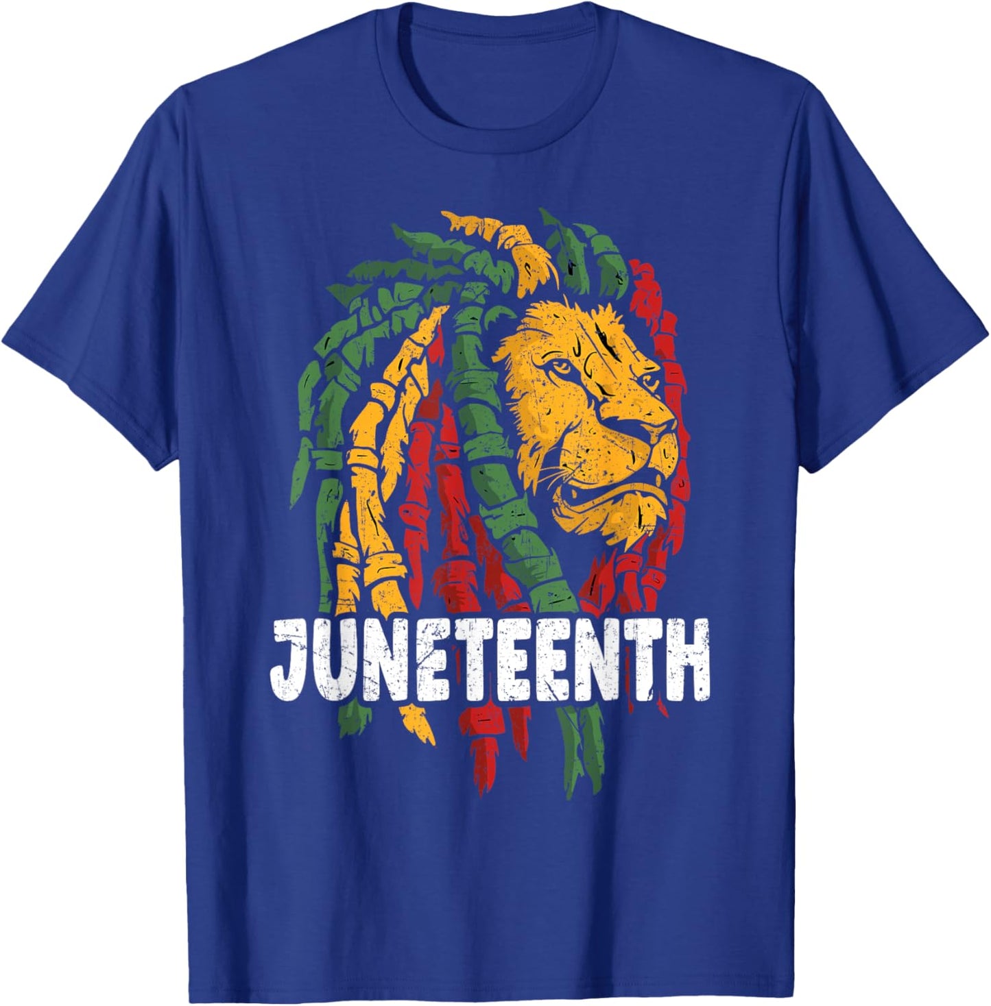 Celebrate Juneteenth Lion African American Freedom Day 1865 T-Shirt - T-Shirt | Royal