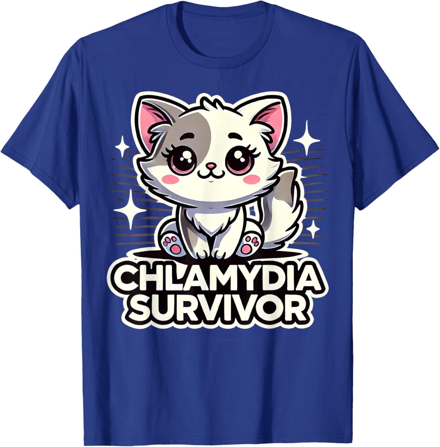 Funny Inappropriate Chlamydia Survivor Embarrassing Adult T-Shirt - T-Shirt | Royal