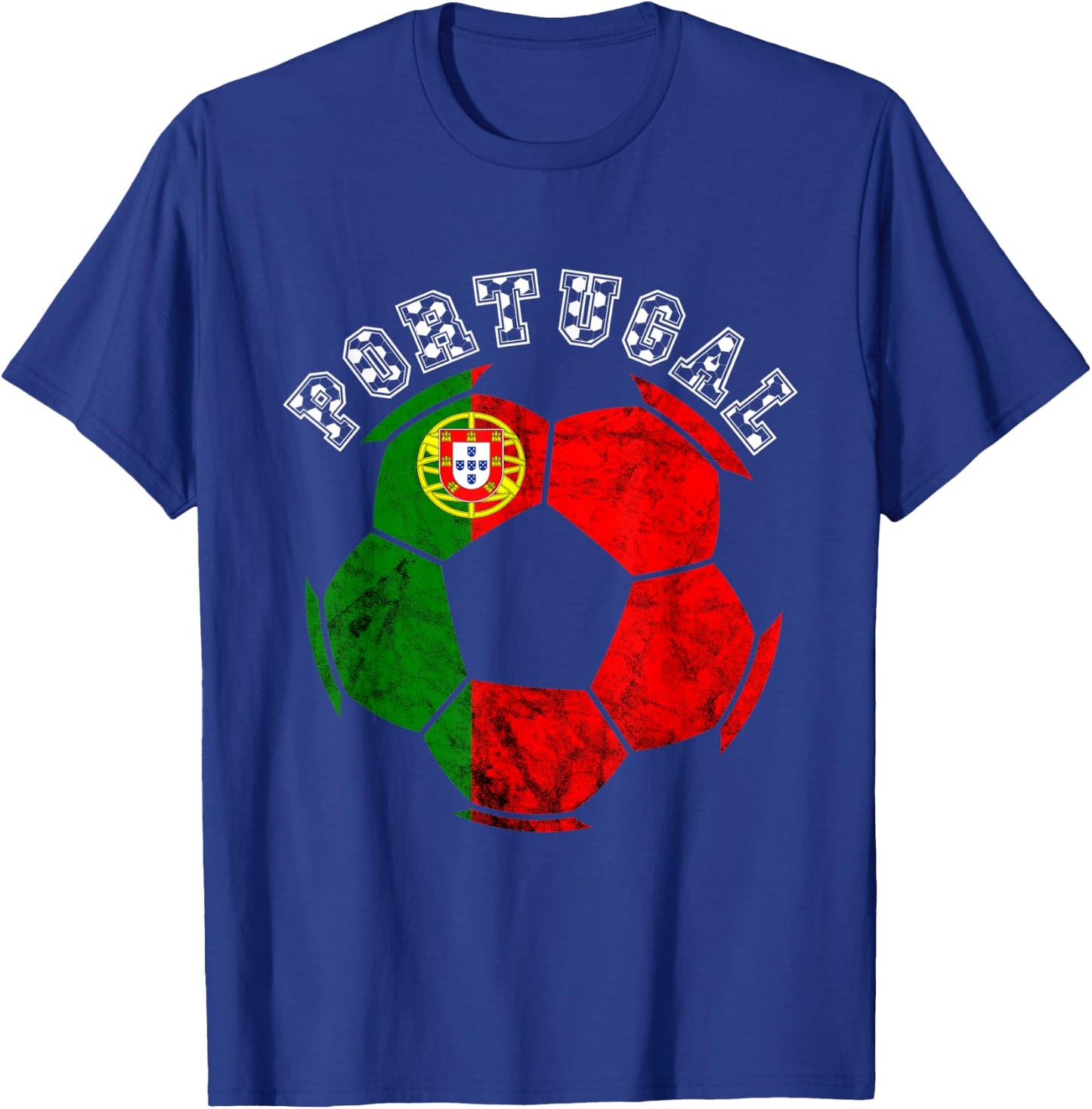 Portugal Flag Ball Portuguese Soccer Player Portuguese Pride T-Shirt - T-Shirt | Royal