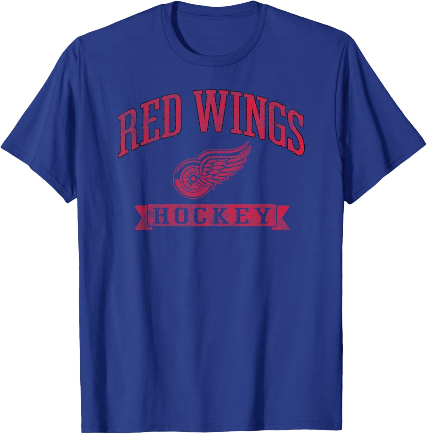 Detroit Red Wings Vintage Hockey White Officially Licensed T-Shirt - T-Shirt | Royal