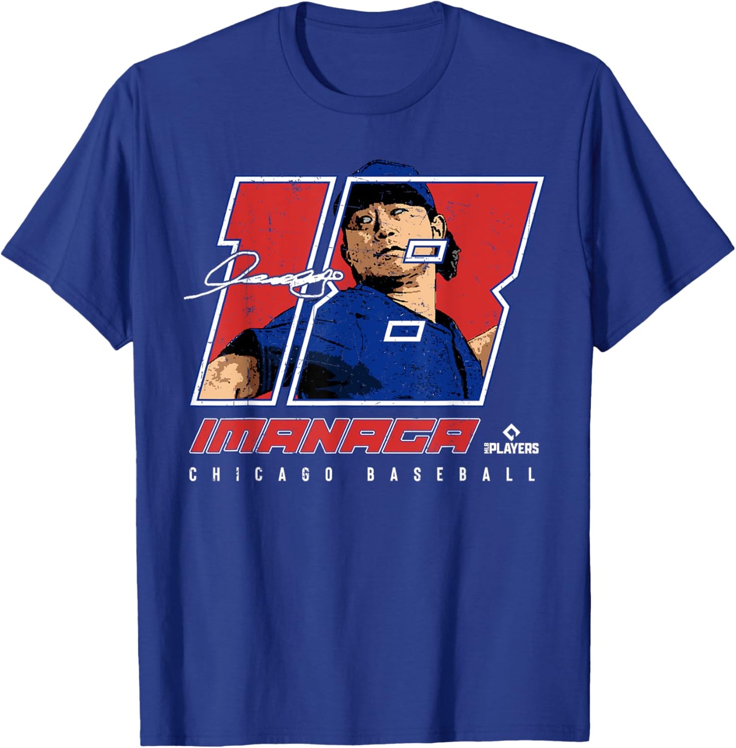 Silhouette Shota Imanaga Chicago MLBPA T-Shirt - T-Shirt | Royal