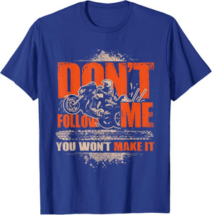 Folgen Mir Nicht Du Schaffst Es Nicht Wheelie Trike Motorcycle T-Shirt - T-Shirt | Royal