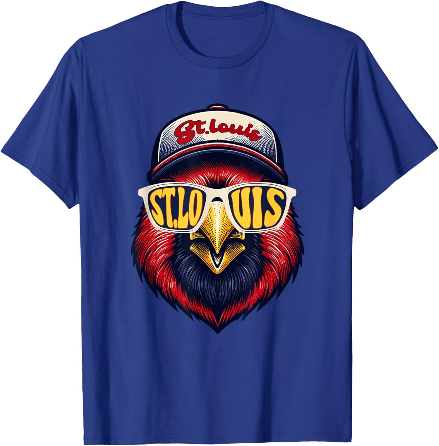 Retro St.Louis Bossbeak Graphic Animals Throwback T-Shirt - T-Shirt | Royal