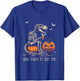 Halloween Dinosaur Skeleton Drinking Coffee Costume Goth T-Shirt - T-Shirt | Royal
