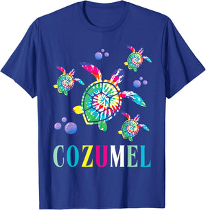 Cozumel, Mexico Tie Dye Sea Turtle T-Shirt - T-Shirt | Royal