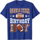 GodFather Of The Birthday Boy Football Game Day T-Shirt - T-Shirt | Royal
