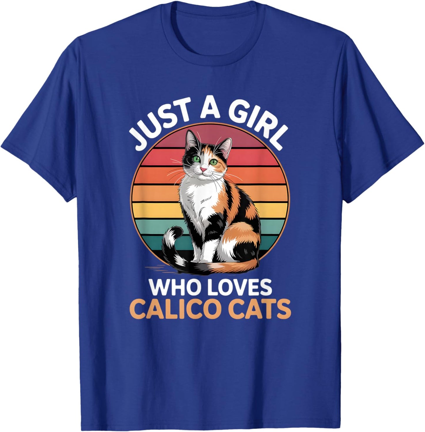 Girls Calico Cat T-Shirt - T-Shirt | Royal