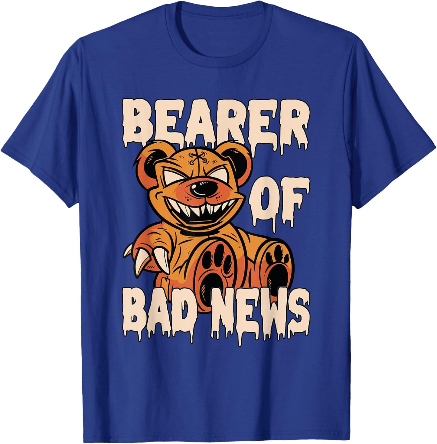 Bearer of Bad News Horror Teddy Bear T-Shirt - T-Shirt | Royal