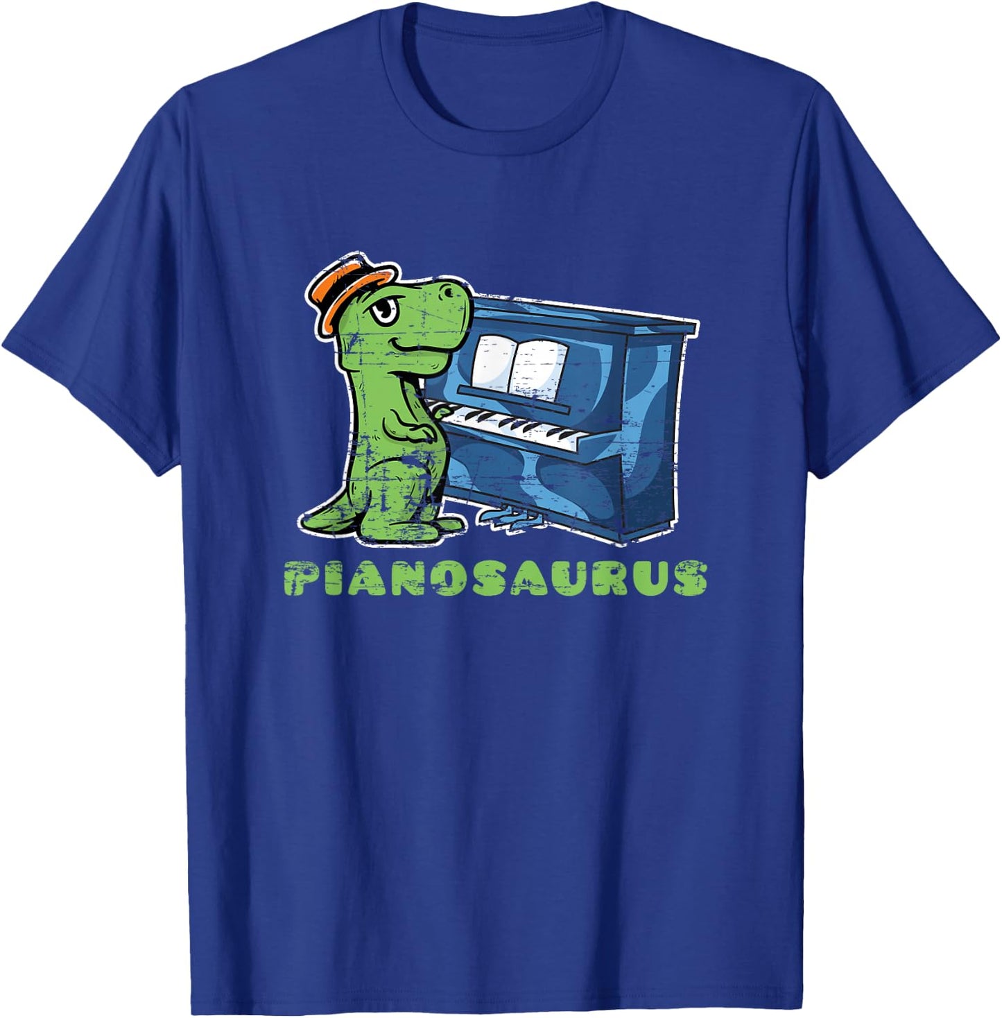 Dino Piano Player Toddlers Pianist Gift Music Piano T-Shirt - T-Shirt | Royal