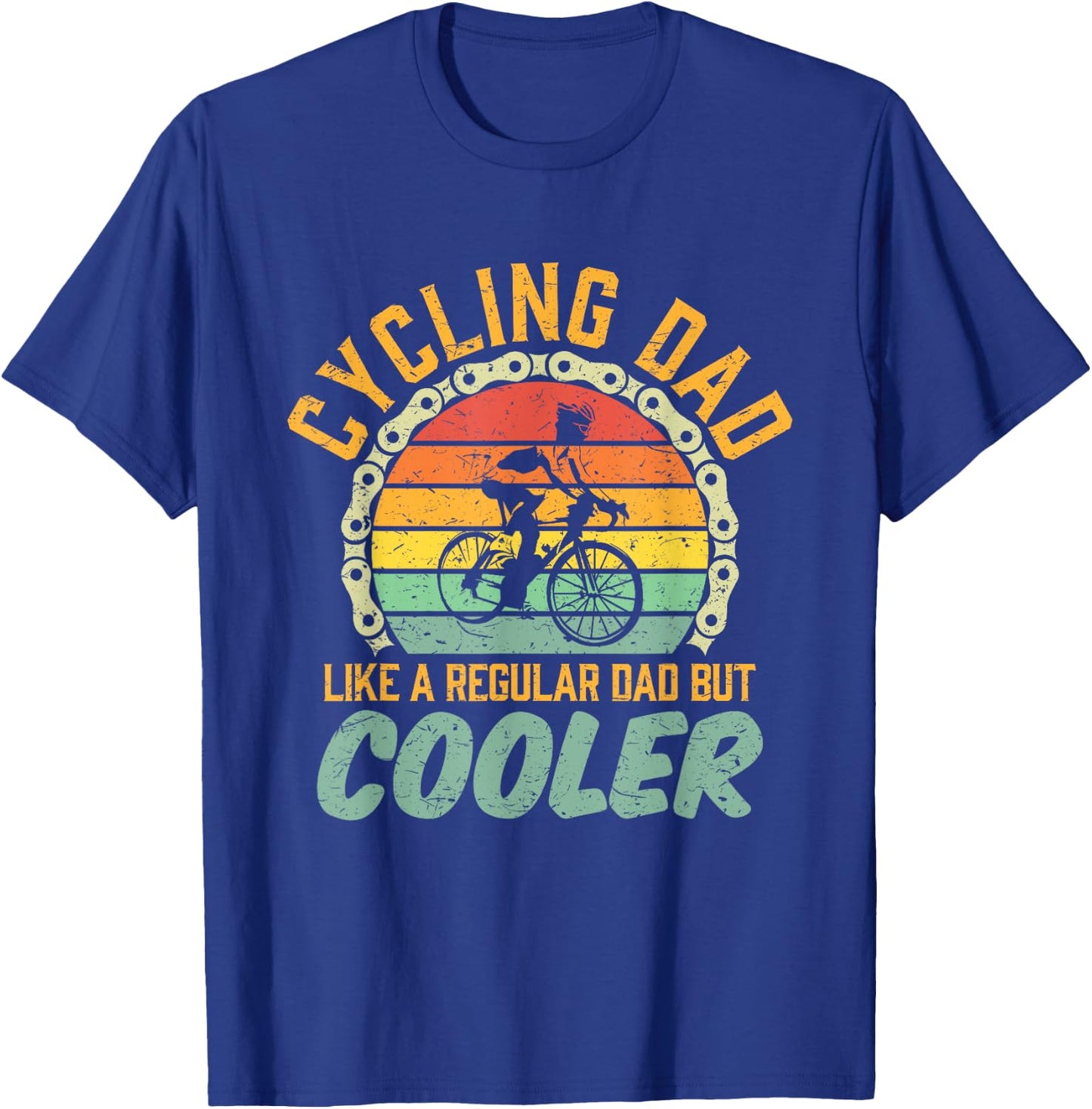 Road Bike Cycling Cyclist Bicycle Birthday Gift Dad Father T-Shirt - T-Shirt | Royal