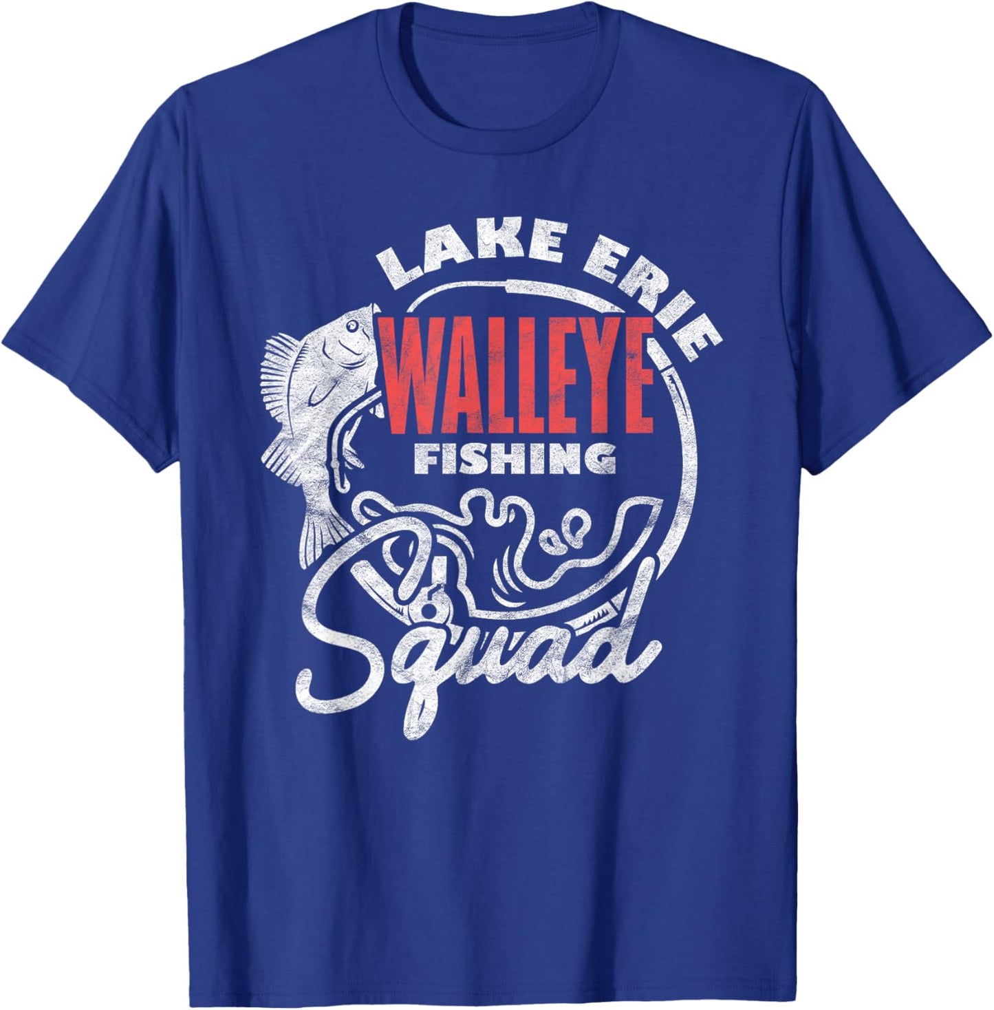 Walleye Fishing Lake Erie Walleye Fishing Squad T-Shirt - T-Shirt | Royal