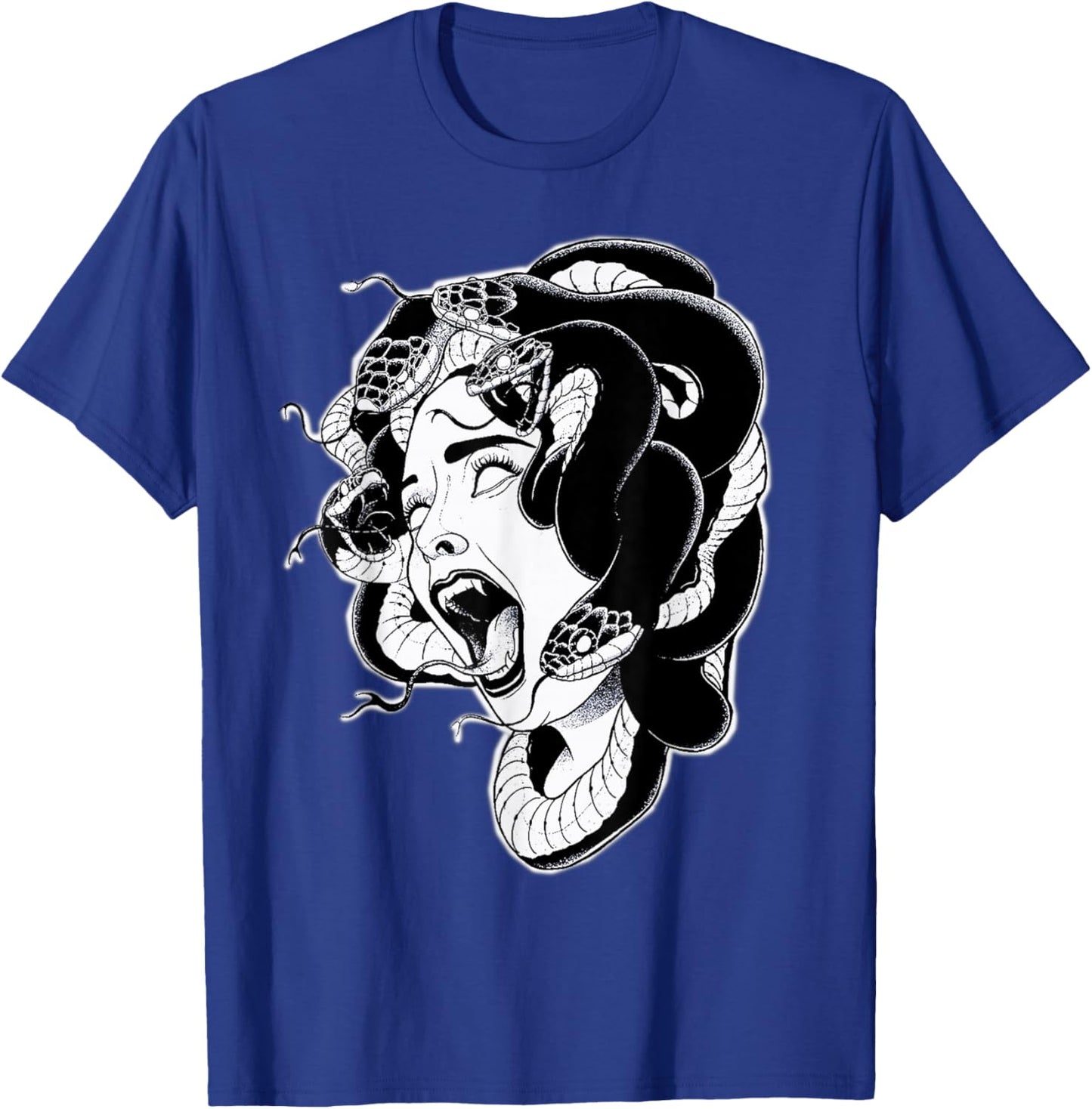Medusa Blackwork Tattoo Flash T-Shirt - T-Shirt | Royal