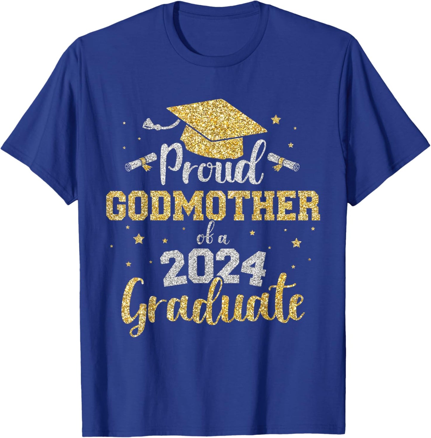 Proud godmother of class of 2024 graduate senior graduation T-Shirt - T-Shirt | Royal