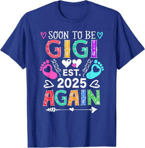 Soon to be Gigi Again Baby Announcement Gigi T-Shirt - T-Shirt | Royal