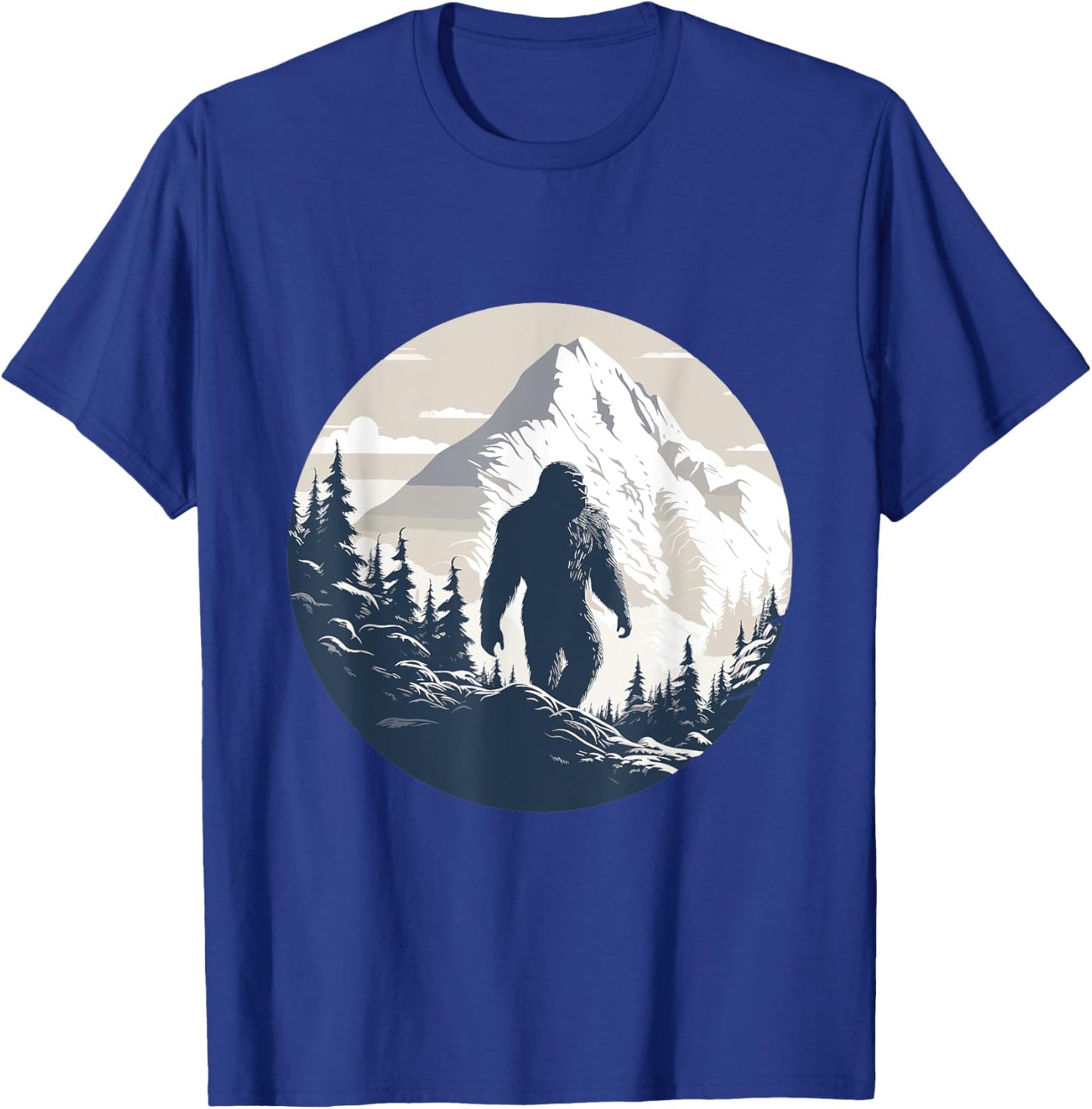 Bigfoot Sasquatch Designs Bigfoot , -Adults, Black, Small, Short Sleeve T-Shirt - T-Shirt | Royal