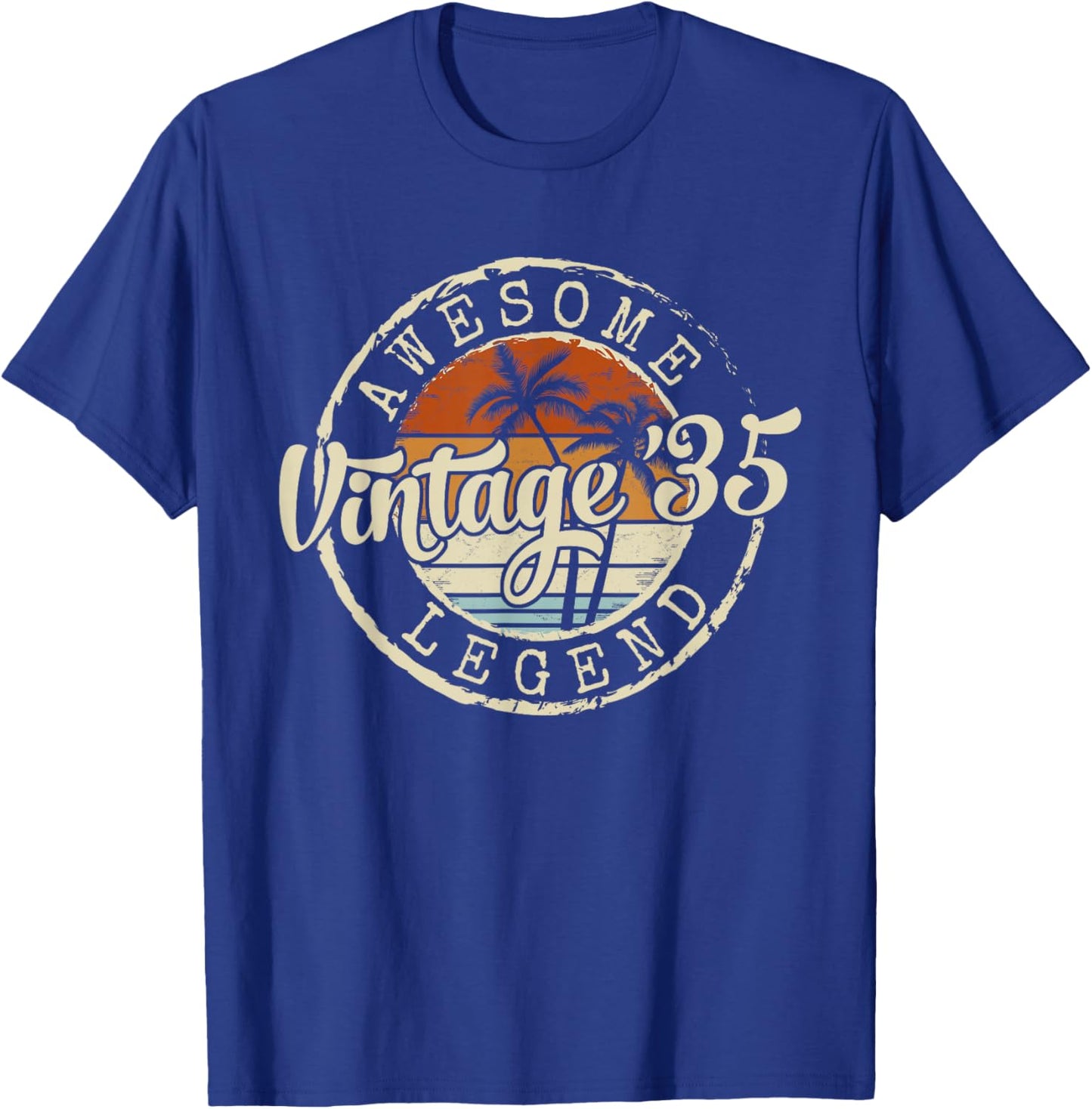 Vintage 1935 91yr 91st Birthday Gifts 91 Years Old T-Shirt - T-Shirt | Royal