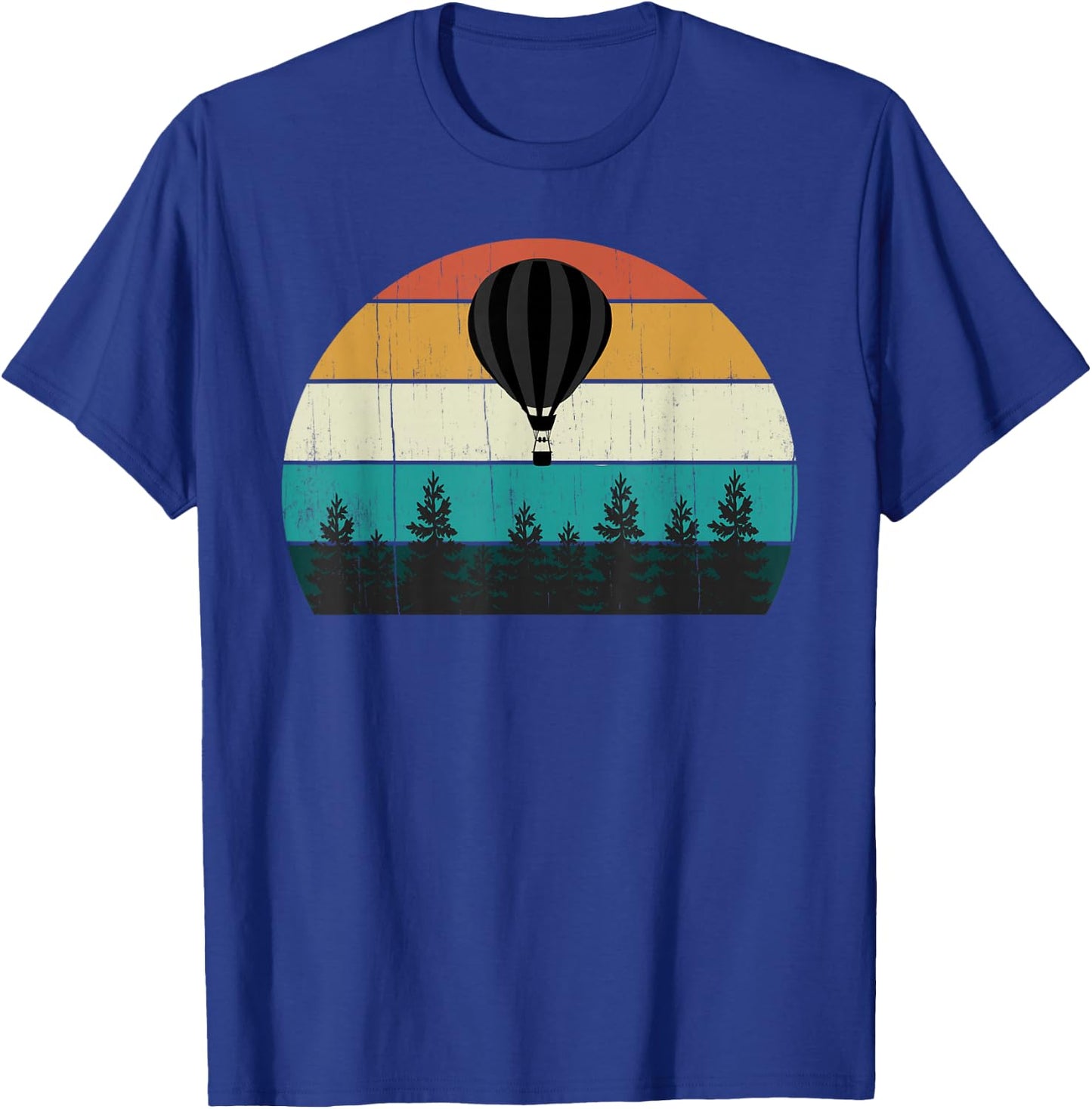 Retro Hot Air Balloon - Cool Sunset T-Shirt - T-Shirt | Royal