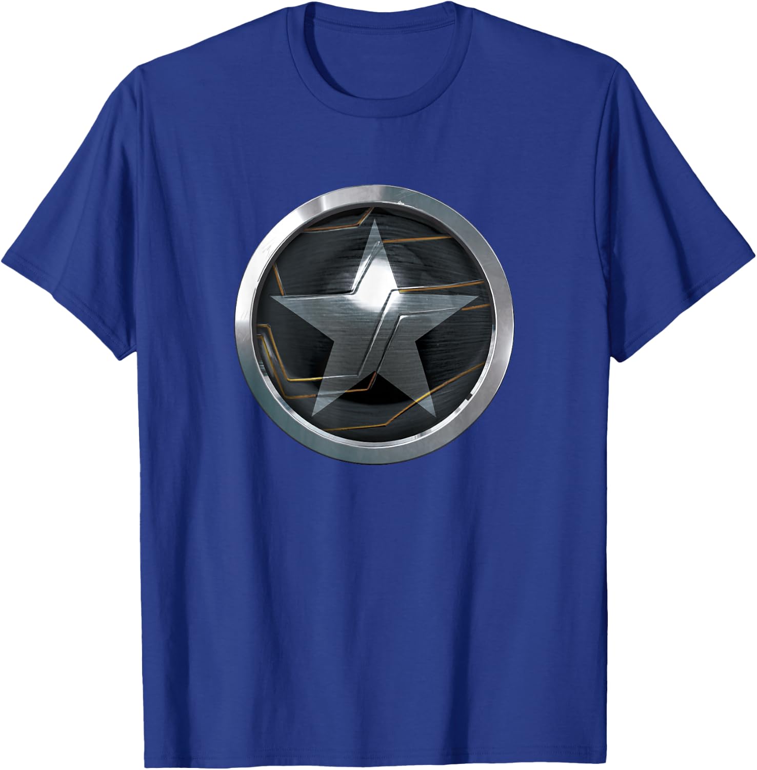Marvel The Falcon and The Winter Soldier Bucky Shield Badge T-Shirt - T-Shirt | Royal