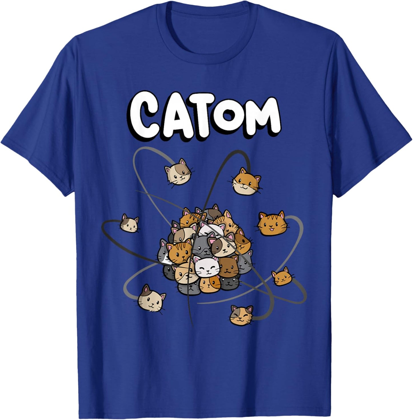 Catom Science Teacher Chemistry Lover Physics School Cat T-Shirt - T-Shirt | Royal