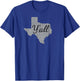 Texas Y'all Silver shiny sparkle T-Shirt - T-Shirt | Royal