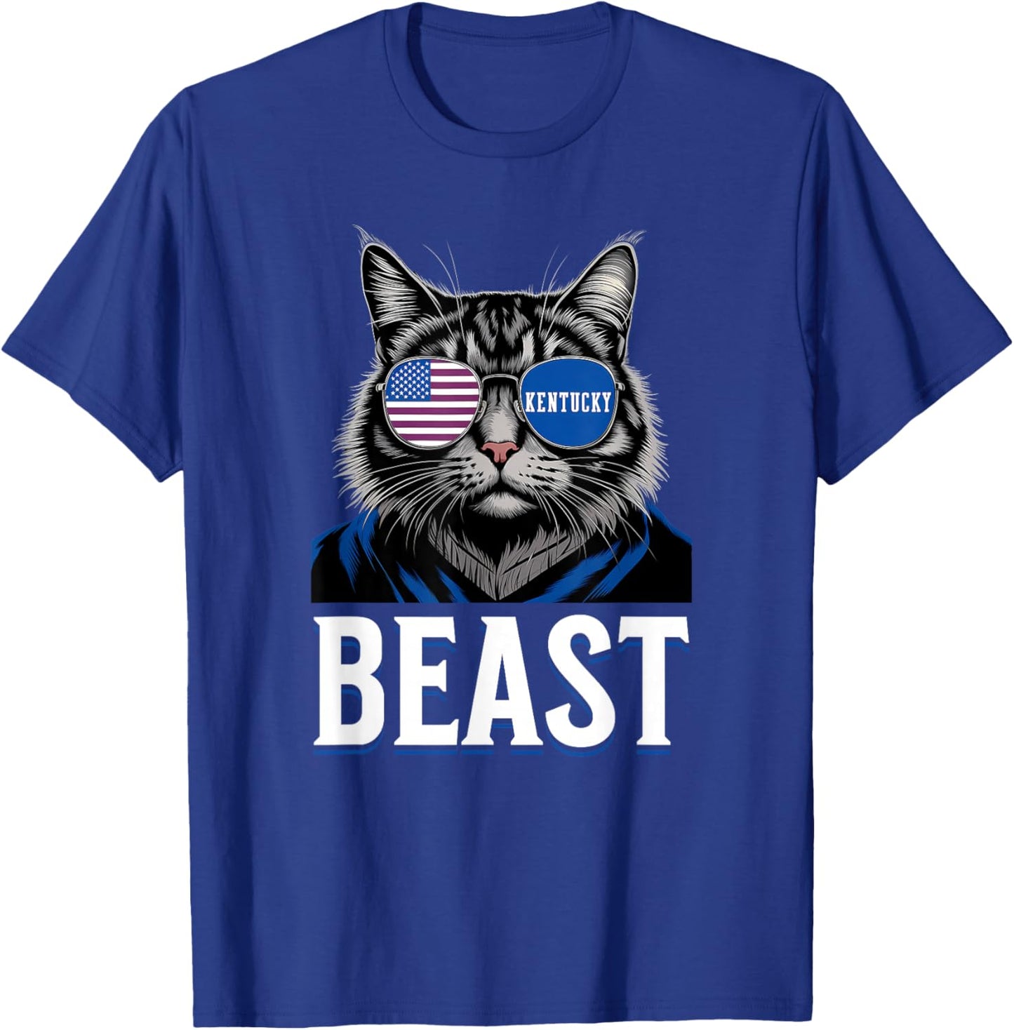 Funny Cat Lovers Graphic Last Name Kentucky Retro Vintage T-Shirt - T-Shirt | Royal