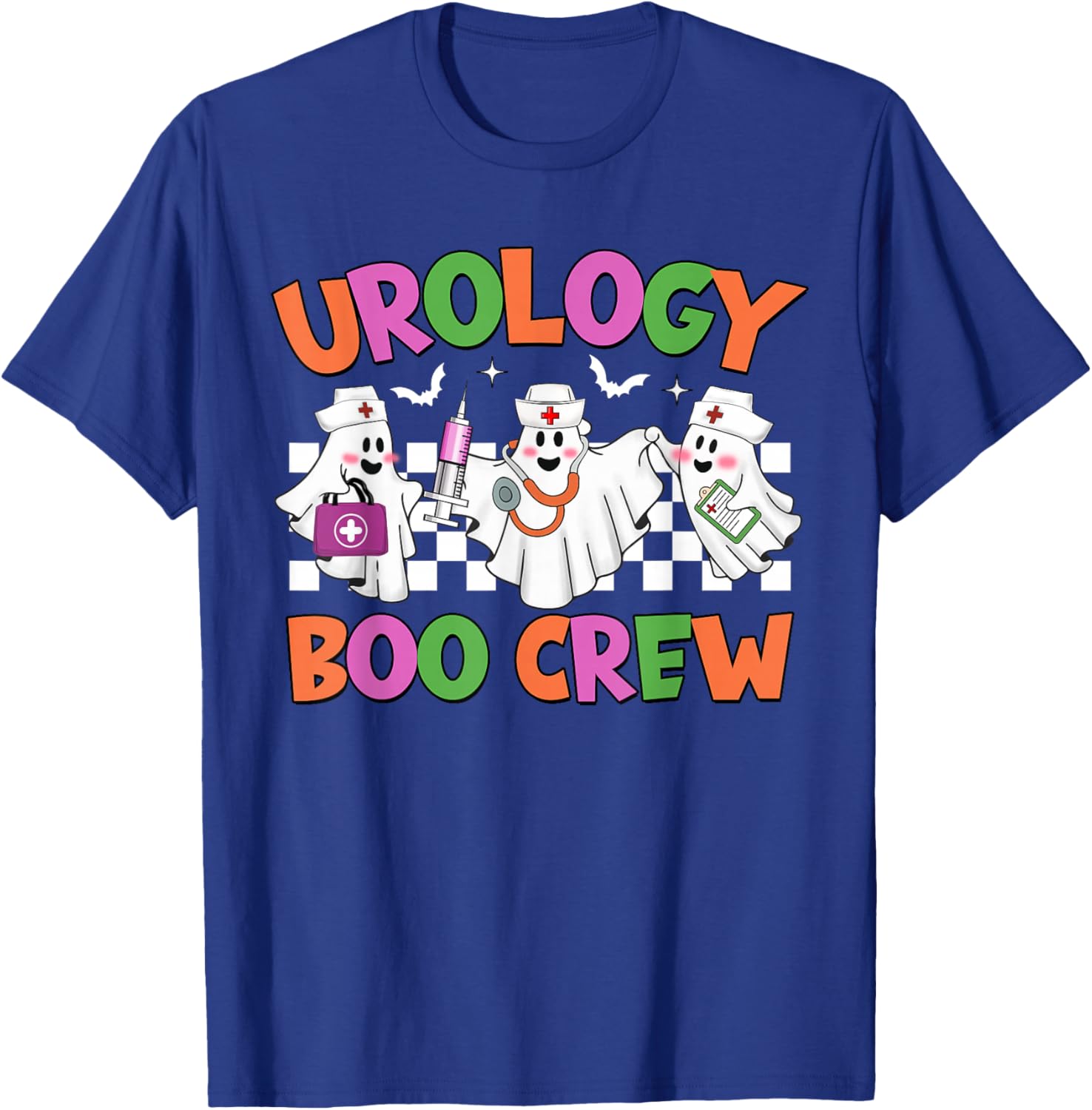 Retro Urology Boo Crew Urology Nurse Halloween Costumes T-Shirt - T-Shirt | Royal