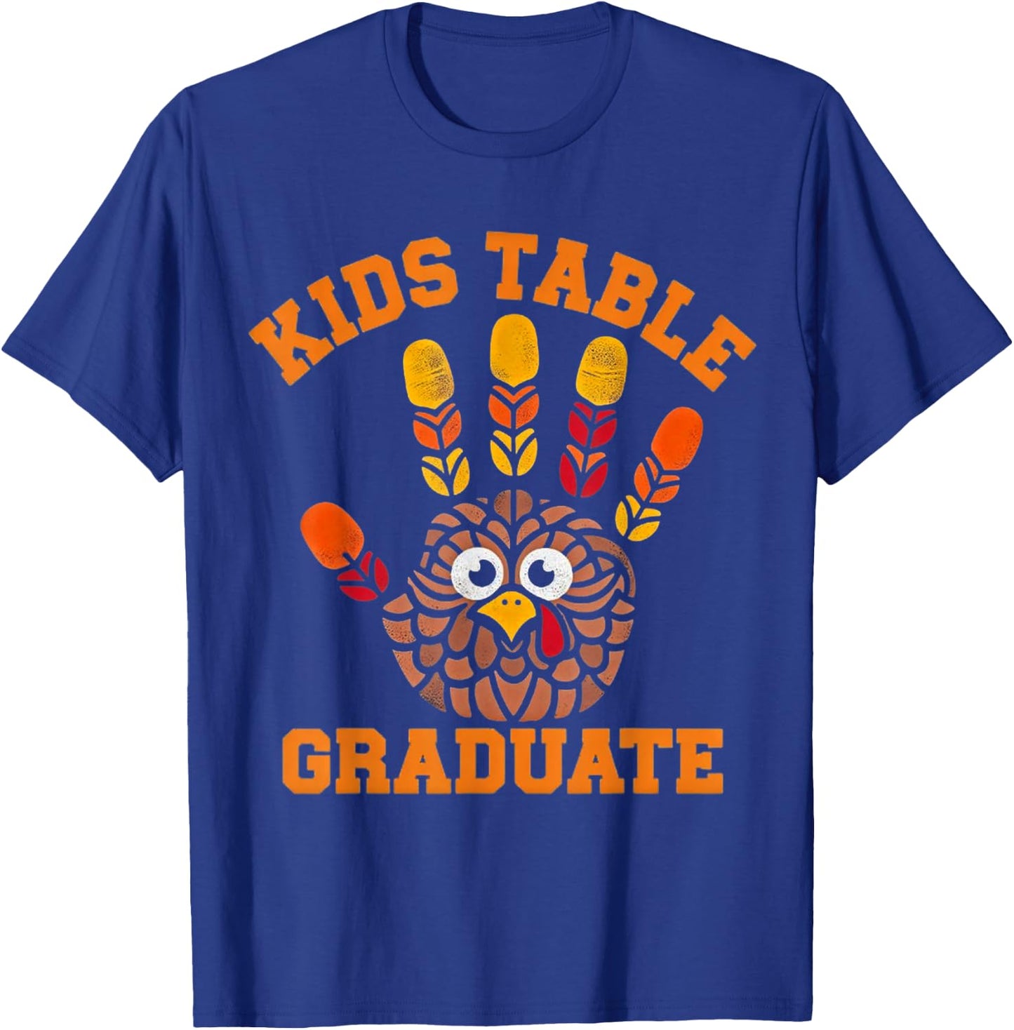 Kids Table Graduate Turkey Handprint T-Shirt - T-Shirt | Royal