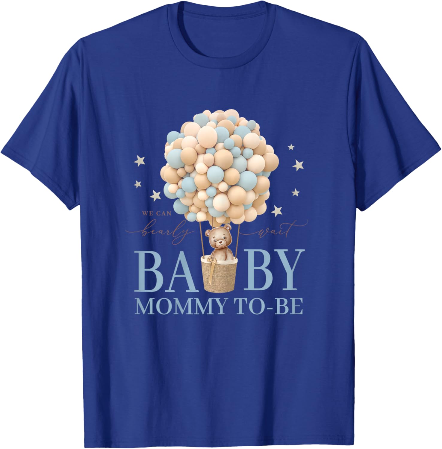 Mommy We Can Bearly Wait Baby Shower Bear Family Matching T-Shirt - T-Shirt | Royal