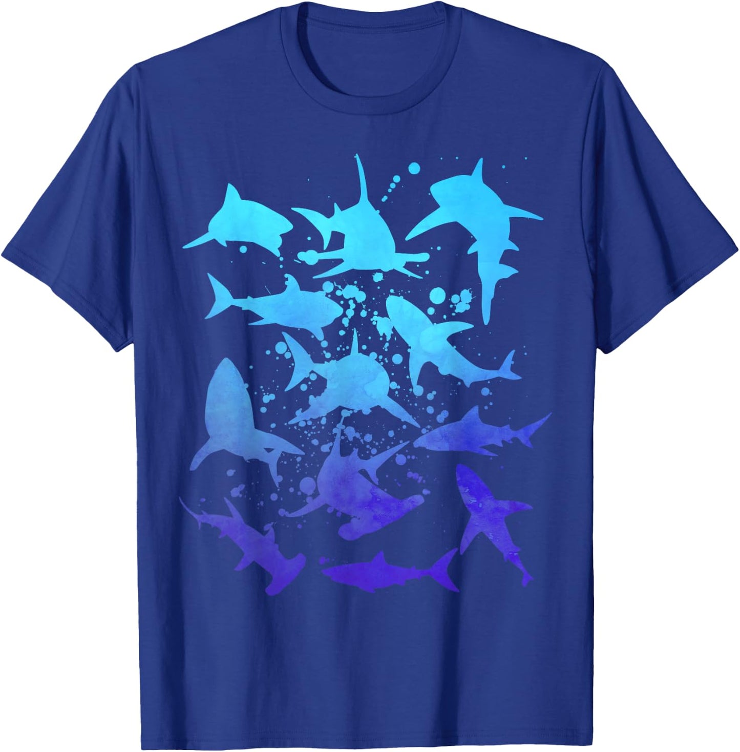 Great White Sharks Hammerhead Shark Diving Lover Graphic T-Shirt - T-Shirt | Royal